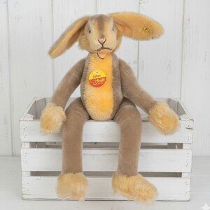 STEIFF Lulac mohair bunny rabbit 17" with tag  vintage from Germany item d38